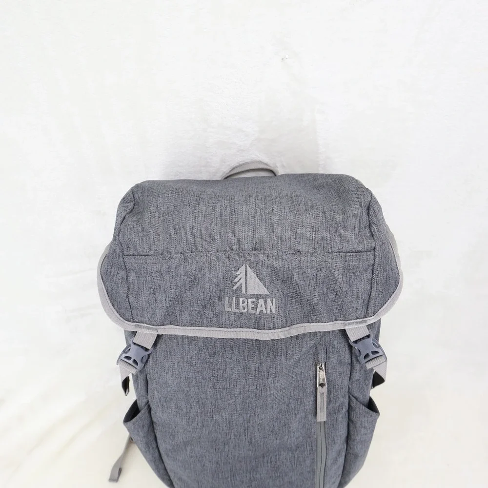 LL Bean Green Mounain Day Pack Backpack Gray Heather 302996 Laptop Sleeve